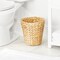 mDesign Hyacinth Round Boho Woven Garbage Wastebasket Trash Can